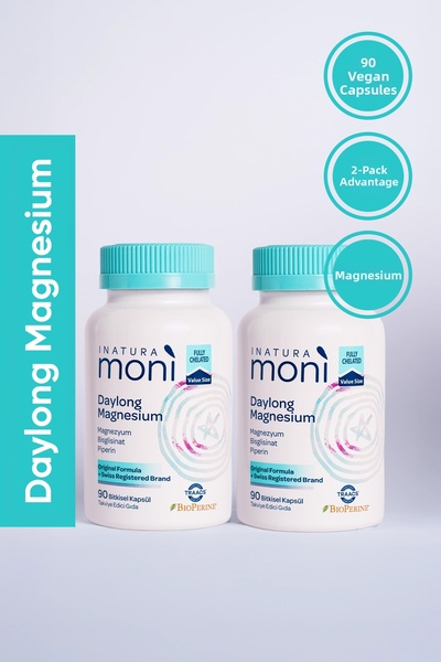 Moni Vitamins 2 عبوة تحتوي على 90 كبسولة من الإنتاجية المغنيسية المدعومة بالم...
