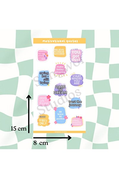 Songwol Studios Cuvinte motivaționale, autocolant tematic, decal, jurnal, alb...