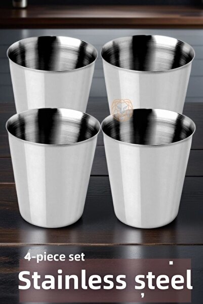 Creatividad Solutions Steel Cup Set 4 Pieces Fazio Giacinto Design