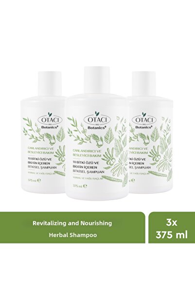 Otacı Botanics+ Revitalizing & Nourishing Care - Herbal Shampoo Containing 10...