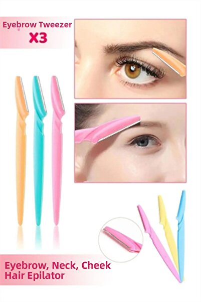 Ocean Unisex Eyebrow Razor, Facial Razor, Women's Razor Hair Removal 3-Piece ...