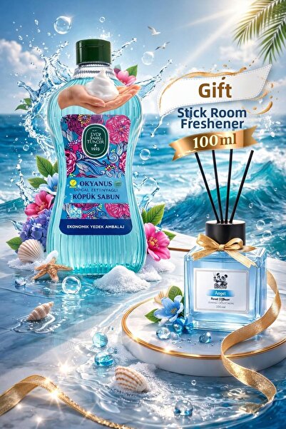 Eyüp Sabri Tuncer صابون رغوة المحيط 1.5 لتر وهدية عطر روزي أنجل