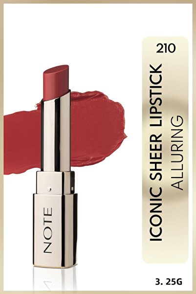 NOTE أحمر الشفاه الشفاف المرطب أحمر الشفاه اللامع 210 Alluring - أحمر