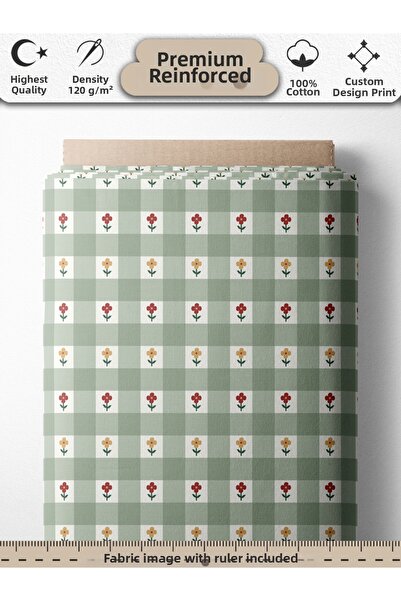 FabricsTown قماش رانفورس قطن 100%، مقاس 100×240 سم، 120 جم/م²، طباعة رقمية، ت...