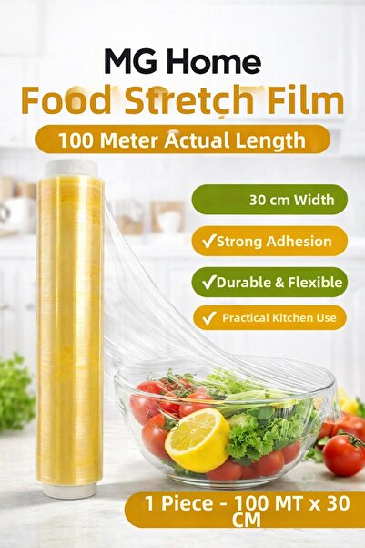 VENON 1 Piece ❤️   100 Meters X 30 cm ❤️   Food Stretch Film ❤️ Gold Smooth ❤...