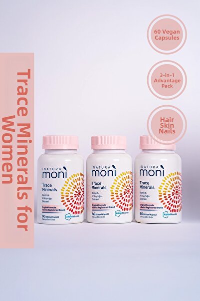 Inatura 3 عبوات من موني معادن بيوتين 5000، كروم، زنك، سيلينيوم، ذيل الحصان، 6...