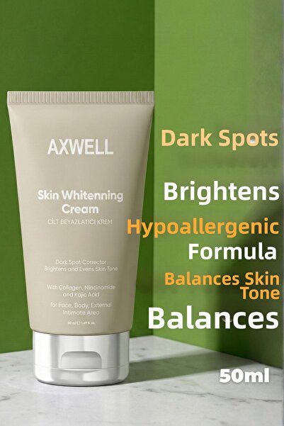 AXWELL 50 مل - تبييض البشرة، الجلوتاثيون المضيء، كريم مضاد للعيوب بالكولاجين ...