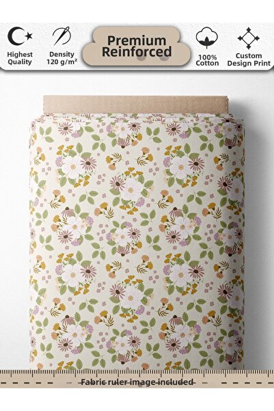 FabricsTown قماش رانفورس قطن 100%، مقاس 100×240 سم، 120 جم/م²، طباعة رقمية، ت...