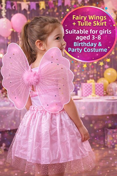 TOYFEST Aripă de zână + fustă din tul piese Set de costume pentru petrecerea ...