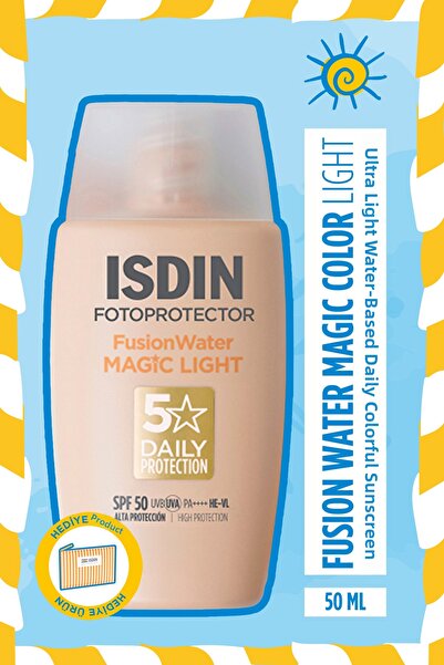 ISDIN فوتوبروتيكتور فيوجن ووتر كولور لايت بعامل حماية من الشمس 50، 50 مل، واق...