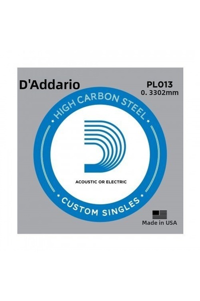 Daddario D'addario Pl013 Coardă electrică și acustică simplă din oțel simplu 013