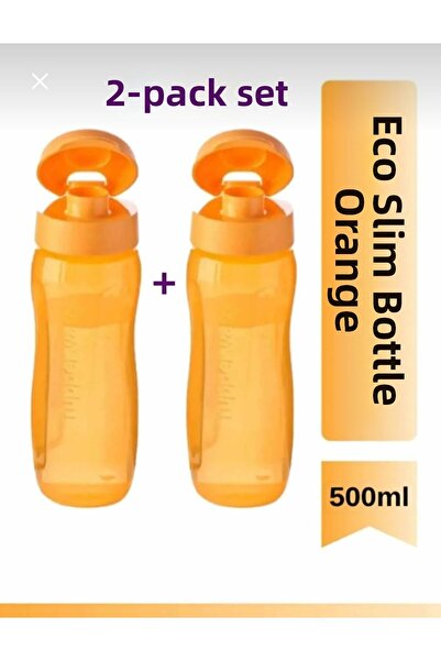 Tupperware زجاجة رفيعة 500 مل برتقالية