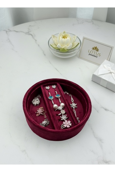 LOTUS JW منظم صندوق تخزين المجوهرات والمجوهرات الراقية من لوتس