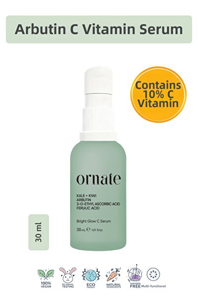 ORNATE مصل تفتيح لون البشرة وموازنة العيوب ومضاد للعيوب وفيتامين C وأربوتين و...