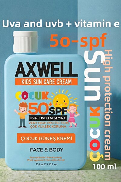AXWELL Kids Sun Cream Children's Sun Cream Very High Protection SPF 50 100ml