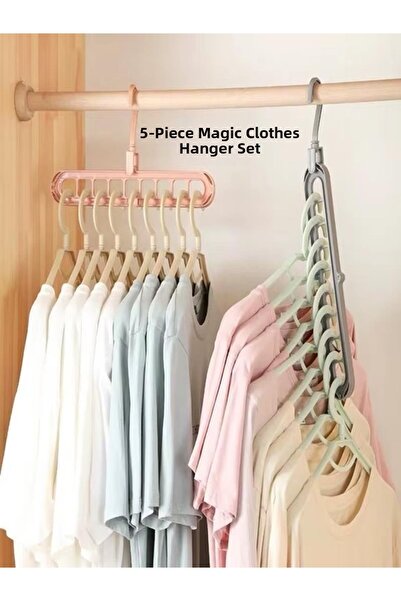 Arzu Güzel Cosmetics Magic Clothes Hanger, Space-Saving 9-Eye Smart Hanger, M...