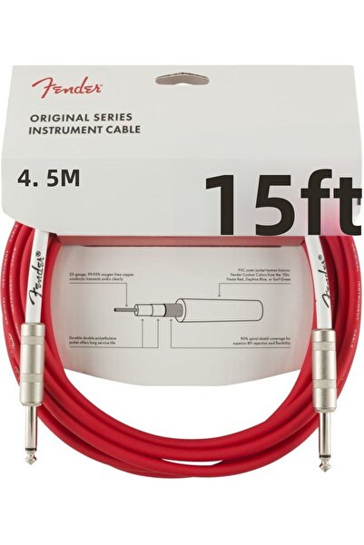 FENDER OR CBL 15 FRD كابل جيتار أصلي باللون الأحمر بطول 4.5 متر