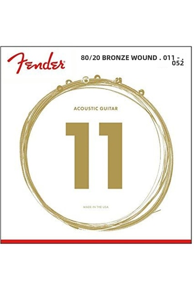 FENDER 70Cl Acoustic Guitar String 80/20 Bronze Ball End 011-.050