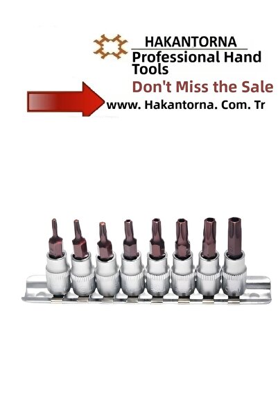 HakanTorna Arm 8 Piece 1/4 Dr. Socket Torx Bits End Set