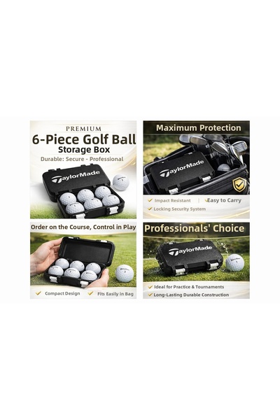 OEM 6-Piece Golf Ball Storage Box with Lid Hard Plastic Carrying Organizer Bo...