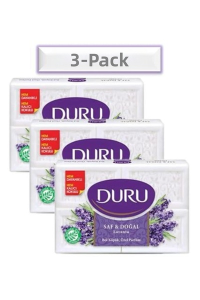 Duru Pure & Natural Welded White Mold Soap Lavender 4 Pieces X3 Pieces