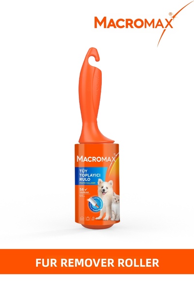 MACRO MAX Rolă adezivă pentru colectarea părului de pisică și câine, 56 de foi