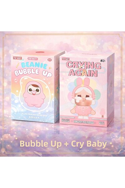 ZİVENTA Bubble & Cry Baby Crying Again Vinyl Plush Keychain Beanie Blind Box ...