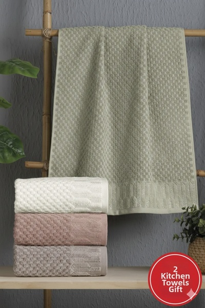 Altınbaşak (Set of 4) 100% Cotton New Season 50X90Cm. Luxury Hand and Face To...