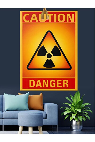 KanvasSepeti Pericol radioactiv Vopsea în ulei de înaltă calitate texturat Ca...