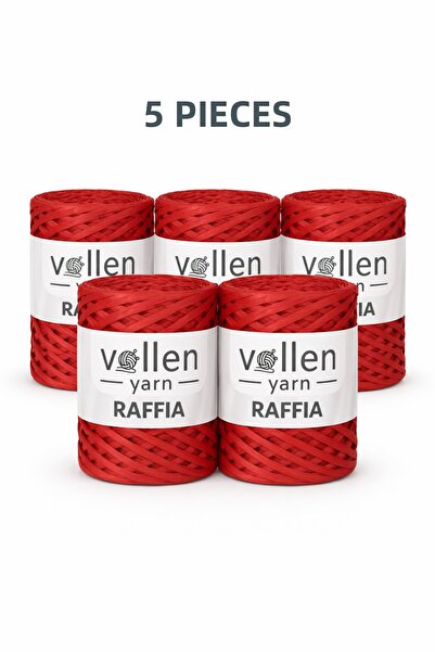 vollen yarn Premium 200Gr Raffia Yarn 5-Pack Raffia Ç Bag Supla Crochet Hook ...