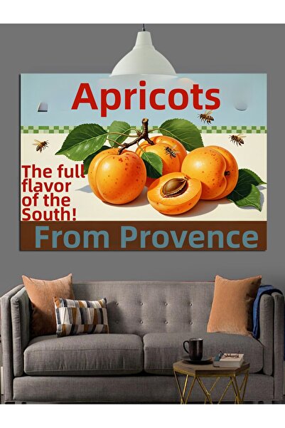 KanvasSepeti Βερίκοκο Φρούτο Υψηλής ποιότητας ελαιογραφία Με υφή Καμβάς Καμβά...