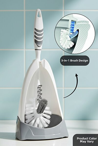 ELDİPA مجموعة فرشاة المرحاض ذات جلد وظائف - فرشاة تنظيف المرحاض المريحة مانع ...