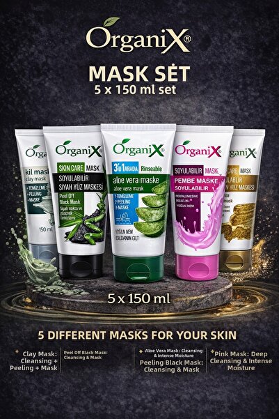Organix مجموعة أقنعة العناية بالوجه من ألتيميت سكين ريتشوال مكونة من 5 قطع | ...