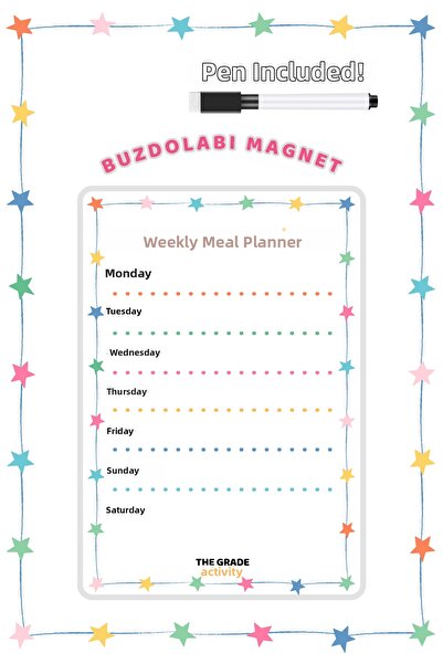 The Grade Activity Suport pentru note cu magnet Summer-Sil - Lista săptămânal...