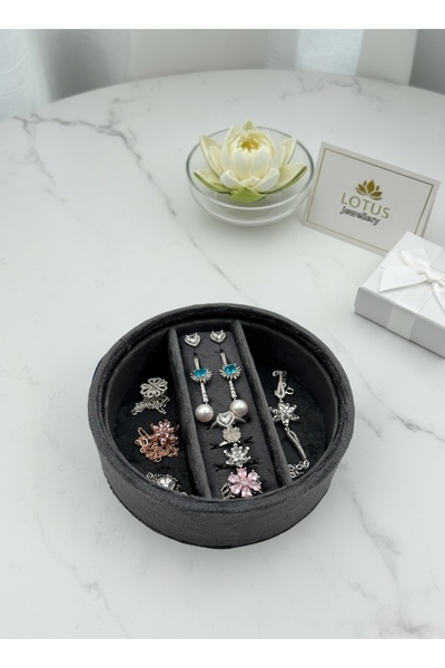 LOTUS JW منظم صندوق تخزين المجوهرات والمجوهرات الراقية من لوتس