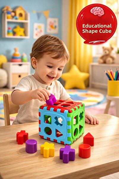 TOYFEST لعبة مكعب بولتاك التعليمية الشبكية - مطابقة الأشكال الهندسية الملونة ...