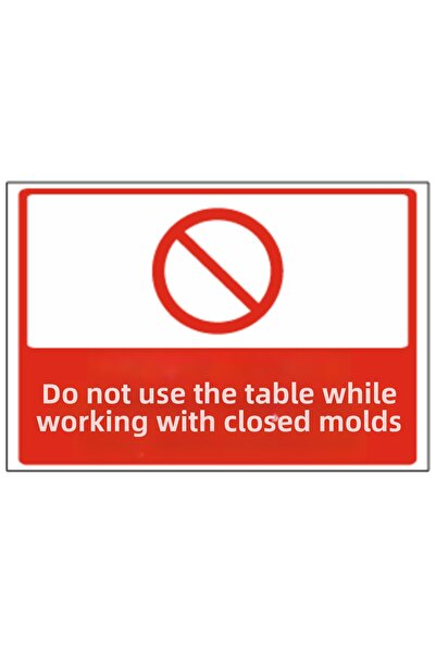 HiperAD Reklam علامة تحذيرية من نوع PRESTE KAPALI KALIPLA WORKS WHEN YOU USE ...