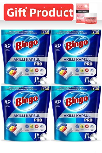 Bingo Tablete pentru mașina de spălat vase Smart Capsule Pro 4 PACHETE 50 Li ...