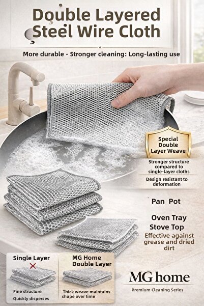 VENON 5 قطع 💜 قماش غسيل الأطباق متعدد الوظائف مضاد للخدش، قماش تنظيف الأطباق...