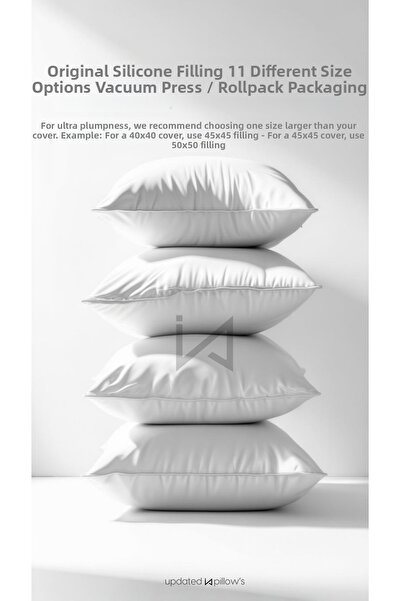 İzgi Concept وسادة رمي فاخرة وسادة داخلية 4 قطع وسادة رمي مليئة بالألياف ممتل...