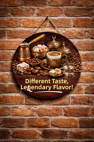 Mayeka Ornament de pictură murală pentru cafea turcească, pentru cafenea și r...