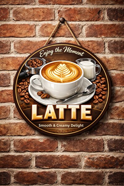 Mayeka Ornament decorativ pentru ușă, cu cafea latte, pentru cafenea și resta...