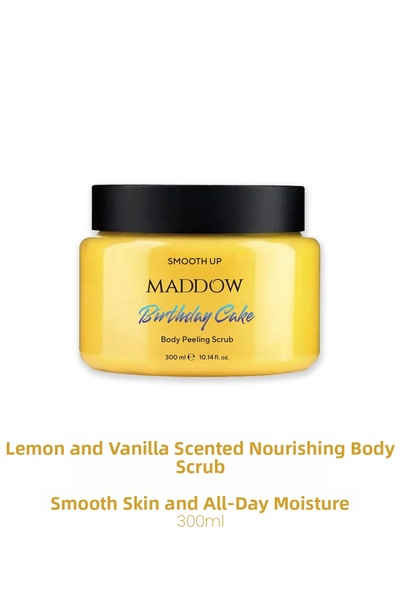 Maddow Cosmetics مقشر تقشير الملح الفعال لتنقية الجلد الميت معطر بالفانيليا و...