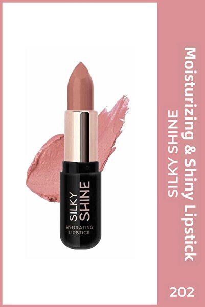 Golden Rose أحمر شفاه مرطب سيلكي شاين رقم: 202 - أحمر شفاه مرطب بالسيراميد وز...