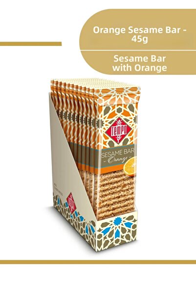 Tempo Şekerleme كروكان السمسم بالبرتقال 45 جرام × 12 قطعة