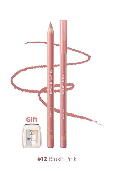 CLIO Lip Pencil and Sharpener Set with Creamy Formula Velvet Lip Pencil Set 1...