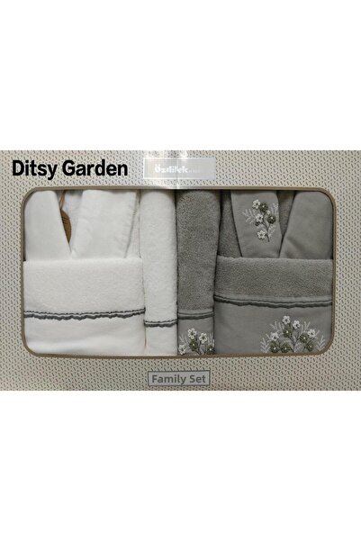 Özdilek Ditsy Garden Family Set Cream-Grey