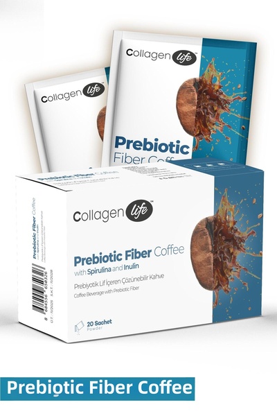 COLLAGEN LIFE قهوة تحتوي على الألياف البريبايوتيكية (الإينولين) والسبيرولينا ...