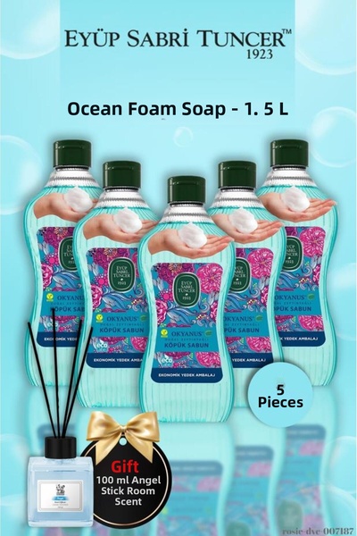 Eyüp Sabri Tuncer 5-Pack Ocean Foam Soap 1.5 L Angel Scent Gift