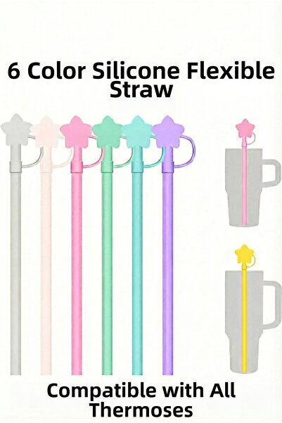 Stanley Quencher 1.18 and 0.89 Compatible 6-Piece Silicone Straws Suitable fo...